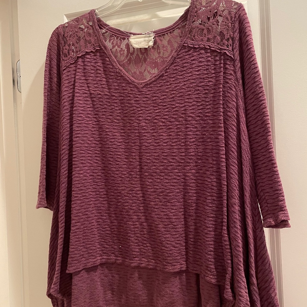 Purple Anthropologie tunic top